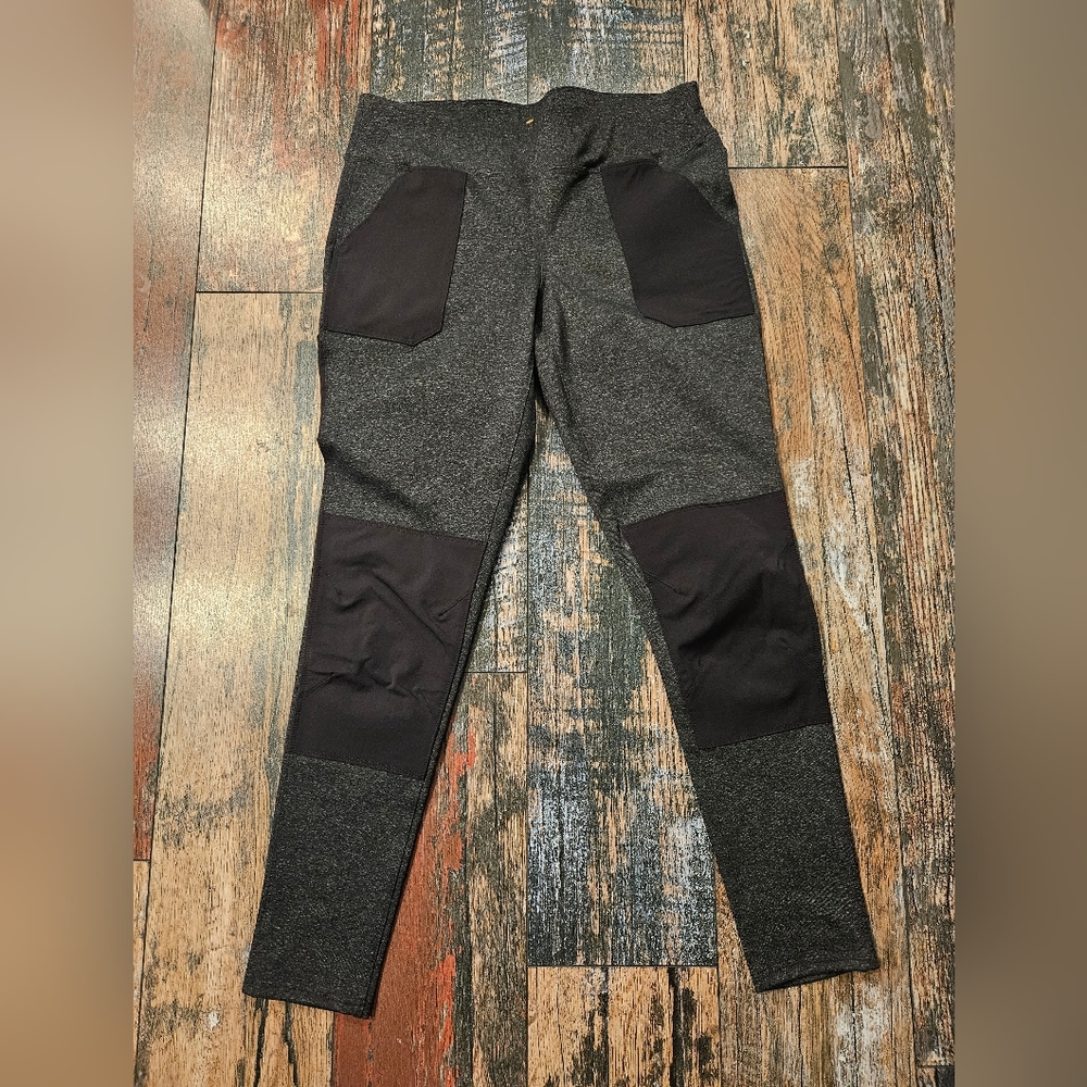 Carhartt Women's Black Heathered Gray & Black Paneled Leggings